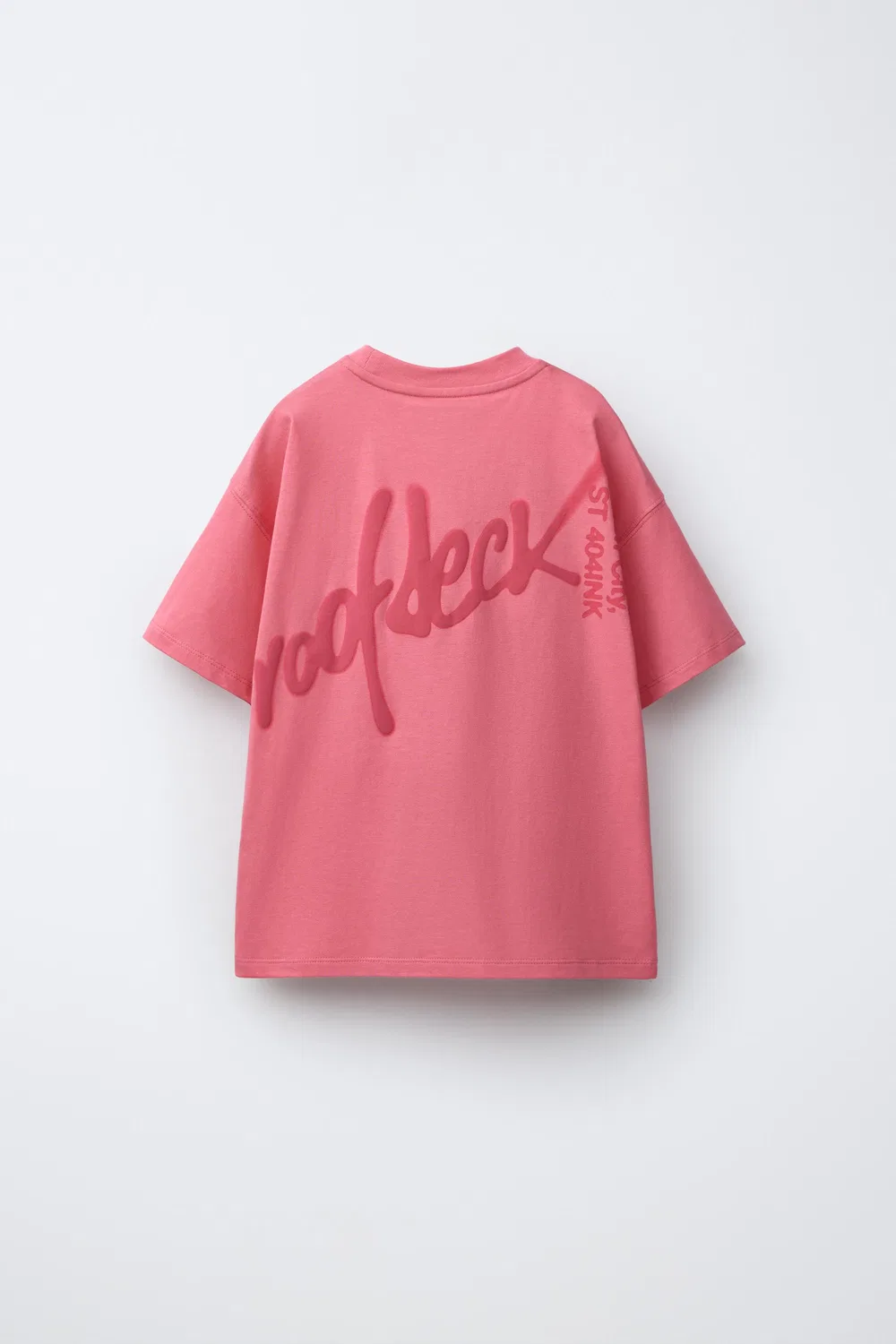 Футболка с принтом граффити ZARA, Pink/White — фото 2