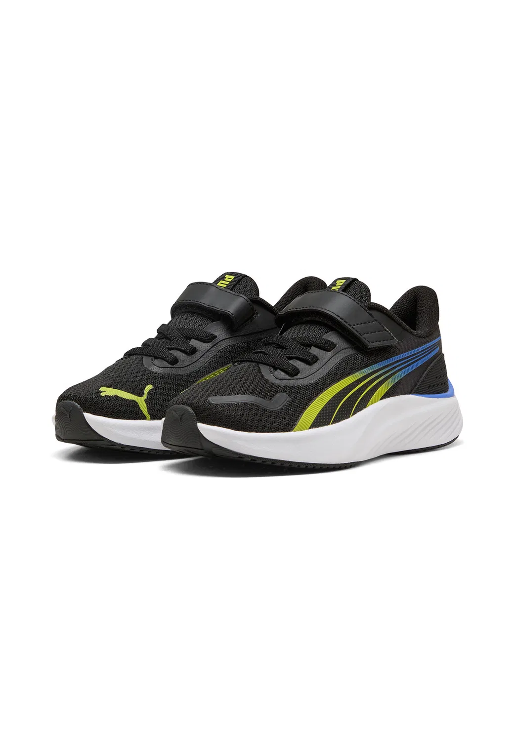 Детские кроссовки с дышащим верхом Pounce Lite Puma, Schwarz Grun Schwarz