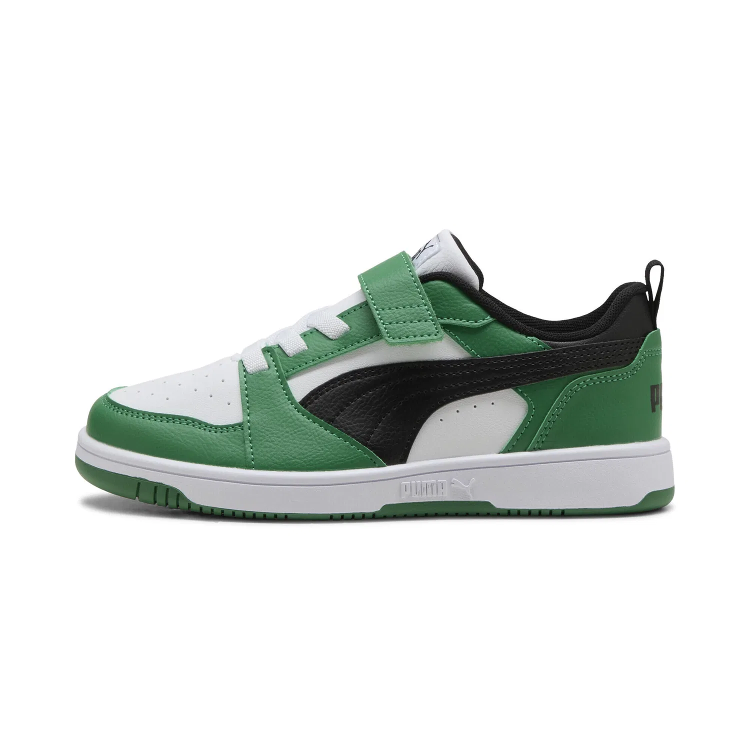 Детские кроссовки с полувысоким верхом Rebound V6 Puma, Grun Schwarz Grun — фото 3