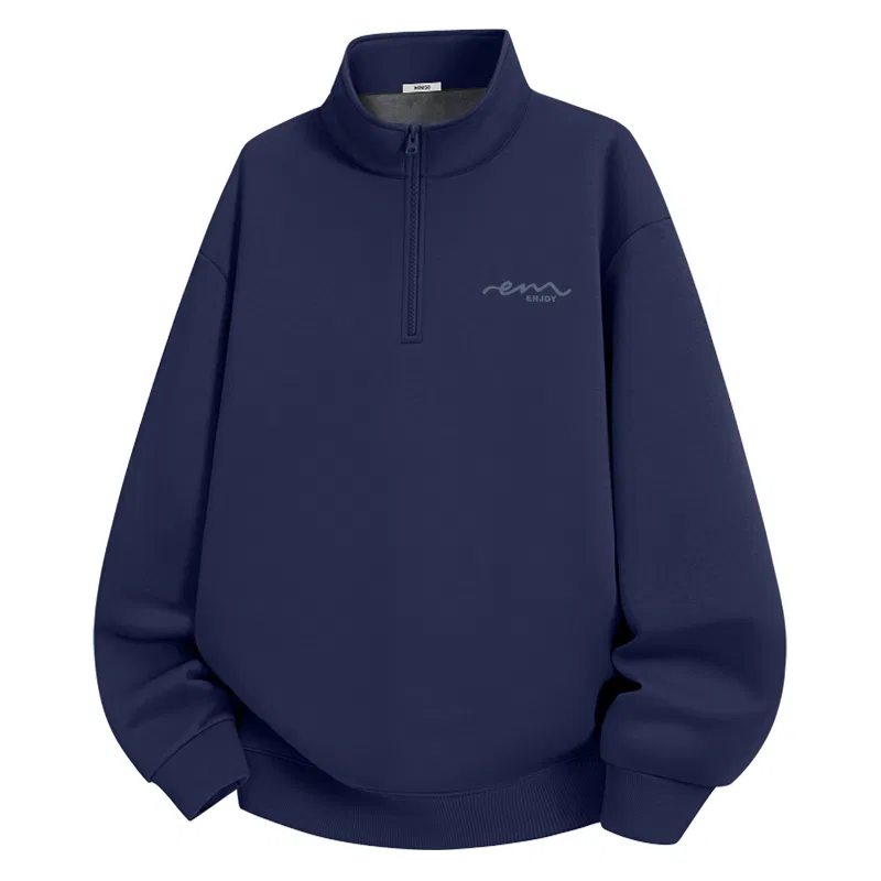Детское свитшот с принтом MINISO, Navy Blue (Ink Blue Flowing Chest Logo)