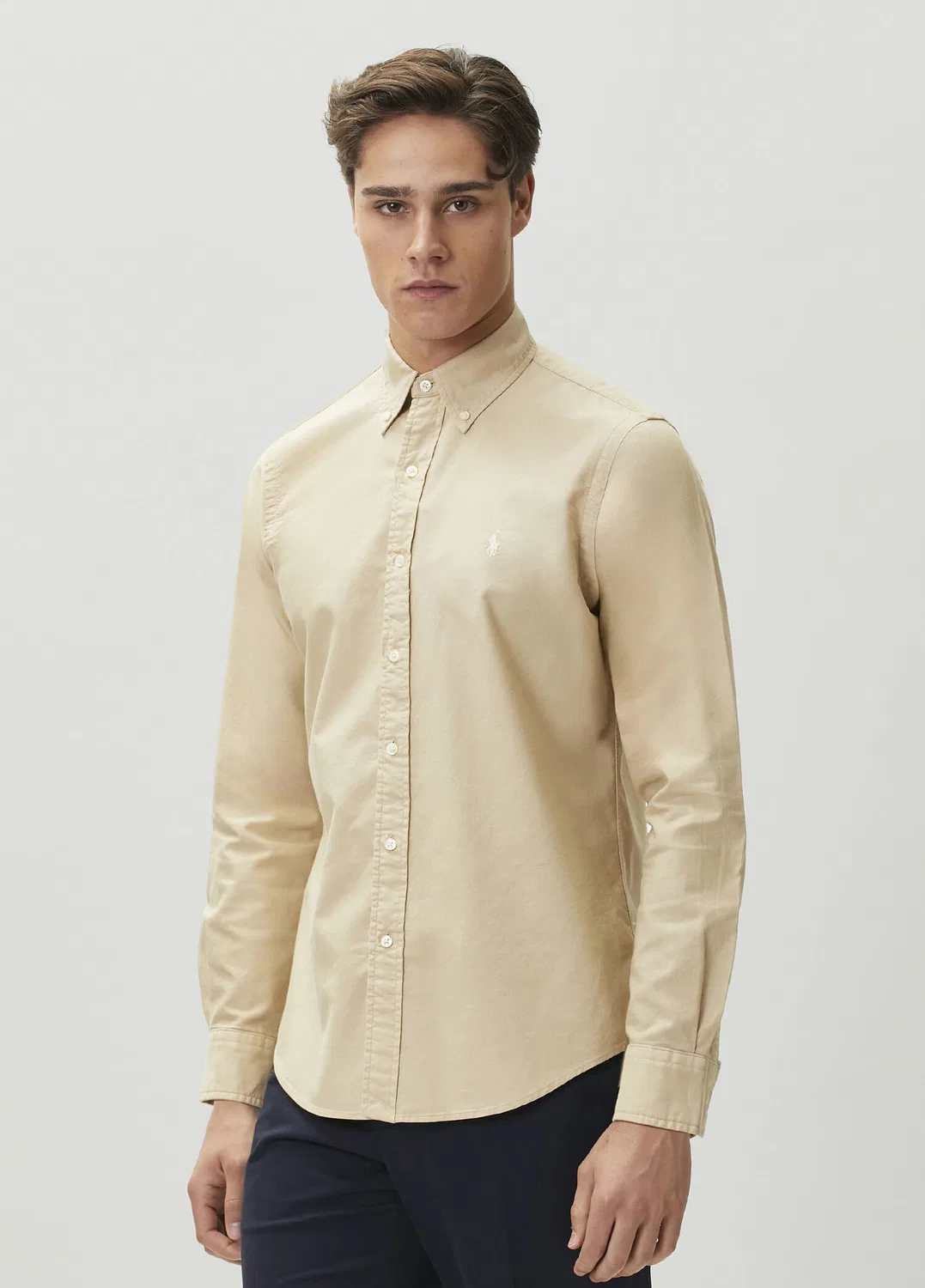 Рубашка Oxford Regular Fit Polo Ralph Lauren, brown — фото 3