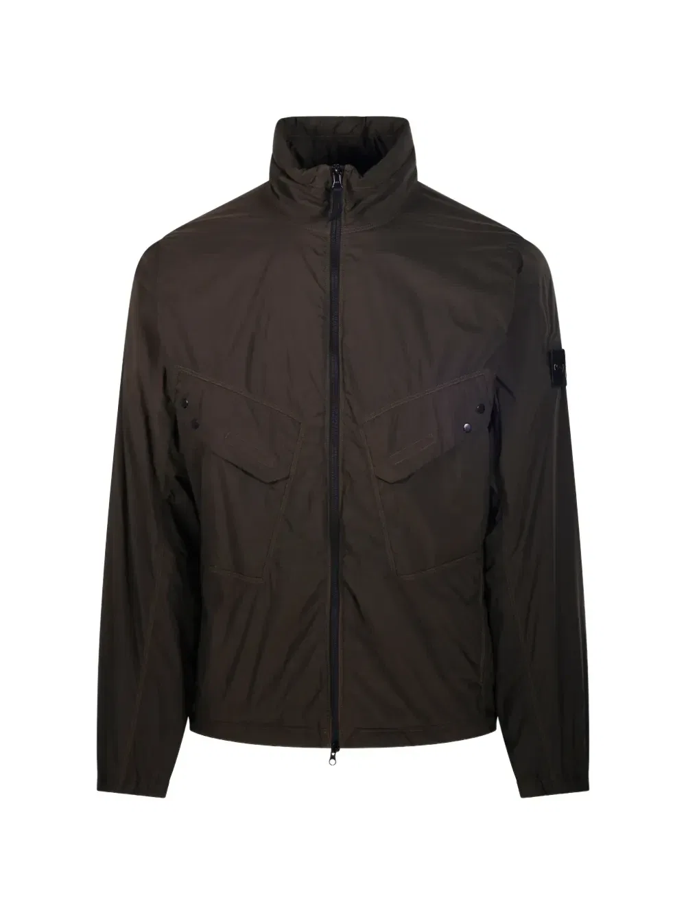 Куртка с капюшоном и нашивкой-компасом Stone Island, коричневый