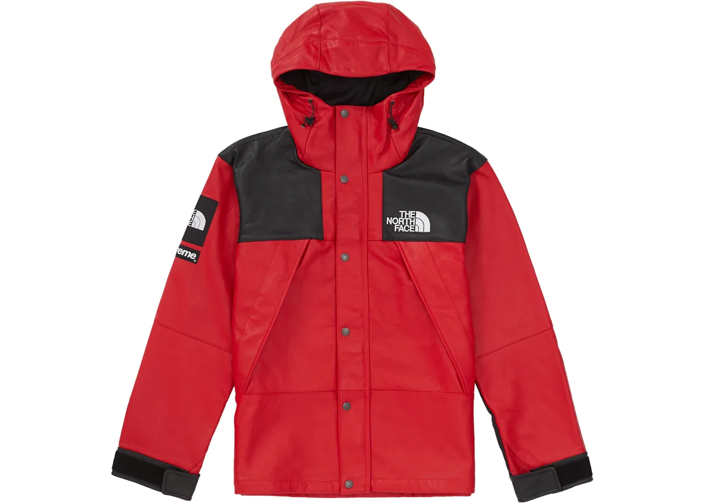 Мужская куртка из ягнячьей кожи Supreme The North Face Leather Mountain Parka, Red