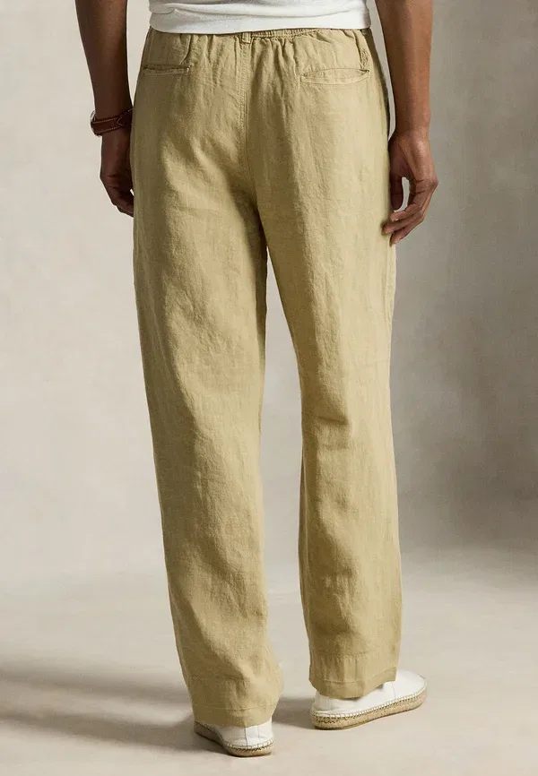 Брюки из льна, свободный крой, Lateef, Polo Ralph Lauren, coastal beige, бежевый — фото 3