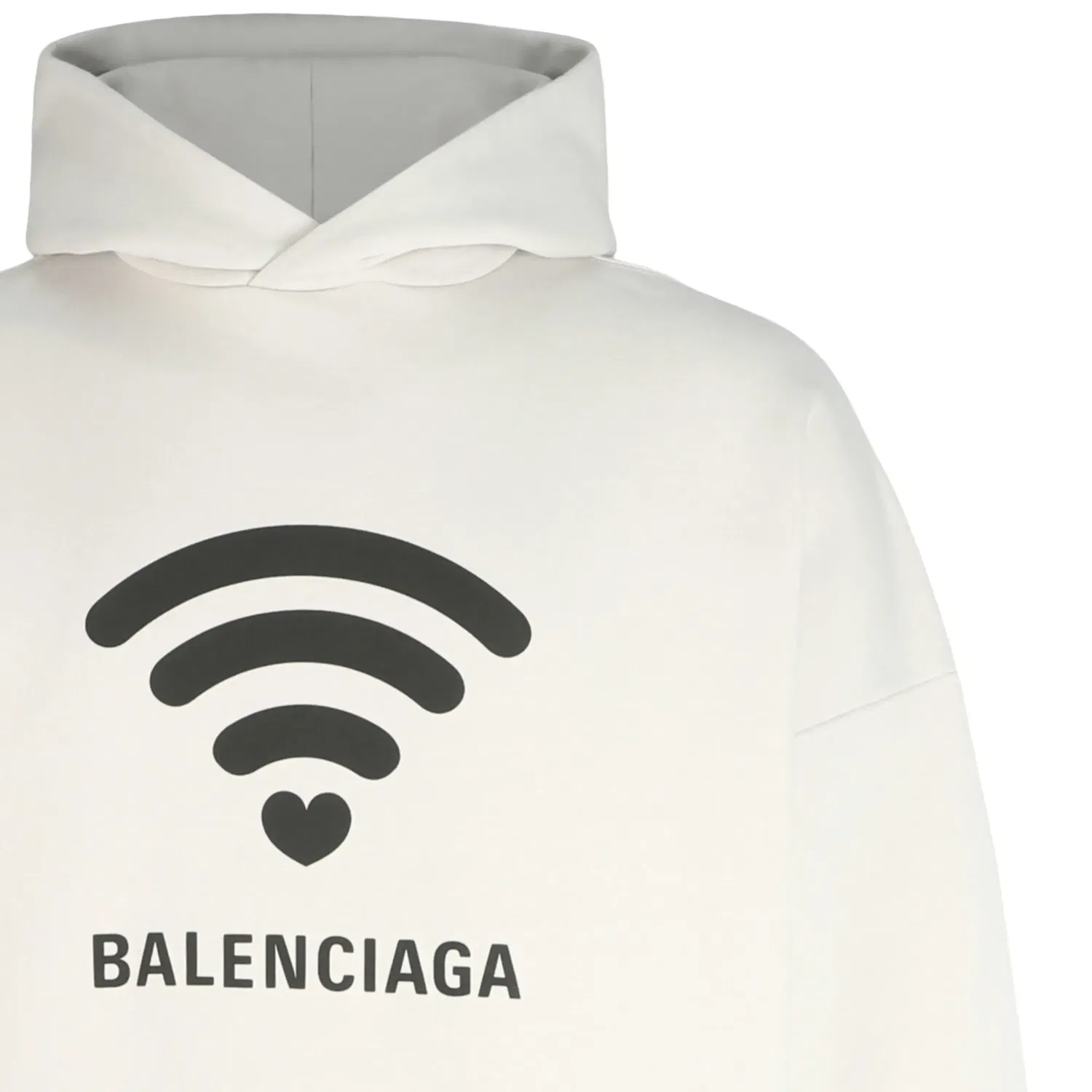 Худи Balenciaga Love с графическим принтом, белый — фото 3