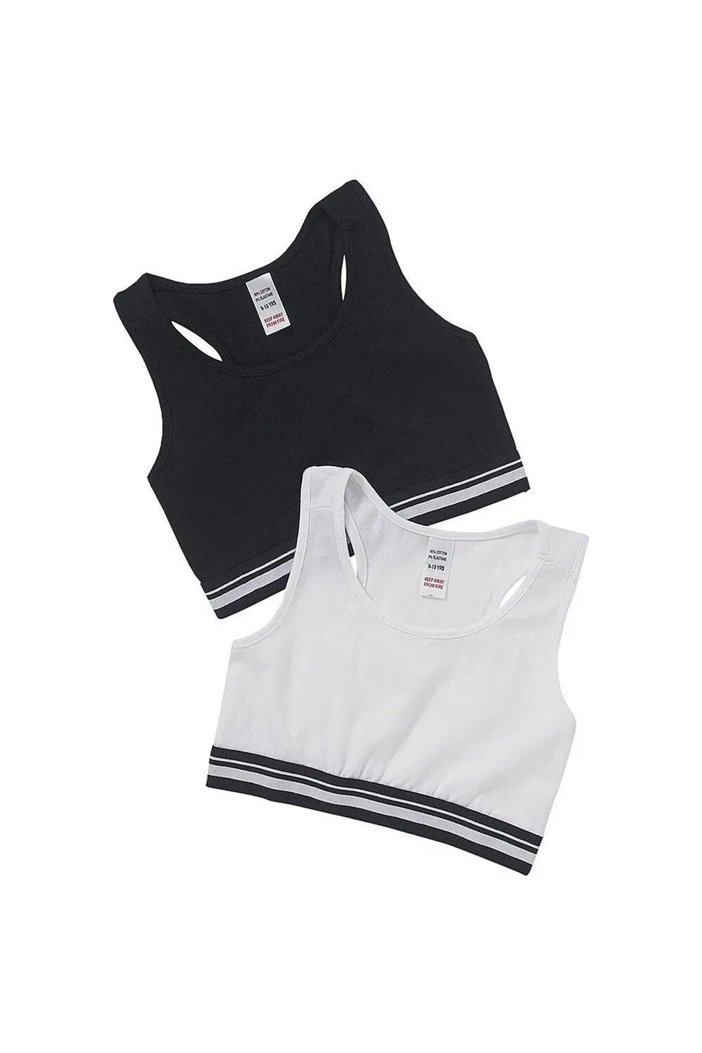 Комплект спортивных топов-кропов Just Essentials, White
