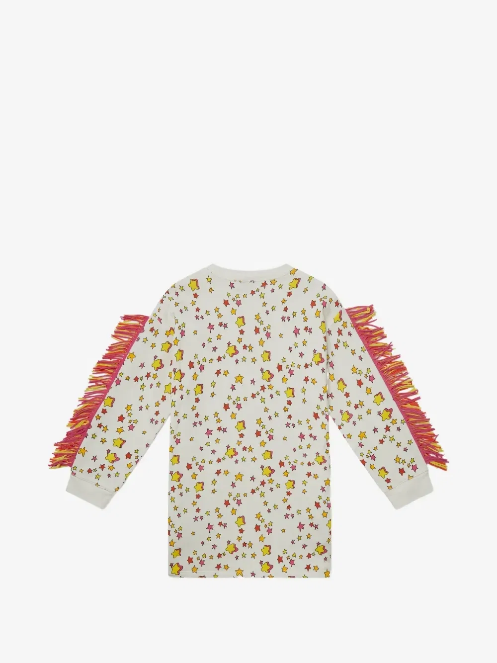 Платье с принтом и бахромой Stella McCartney Kids, белый — фото 2