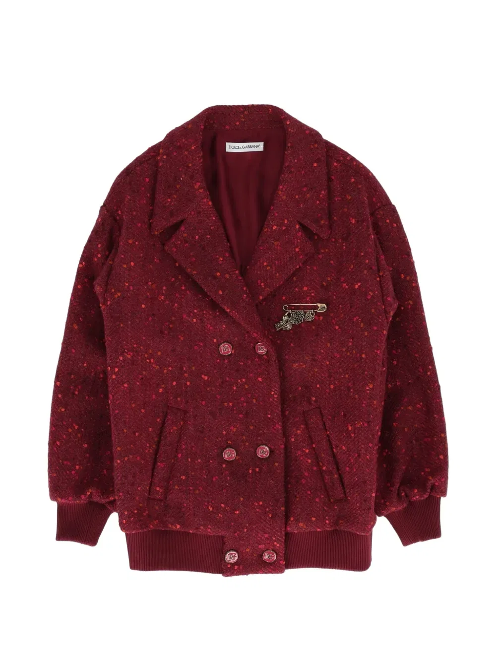 Бомбер двубортный Dolce & Gabbana Kids, красный