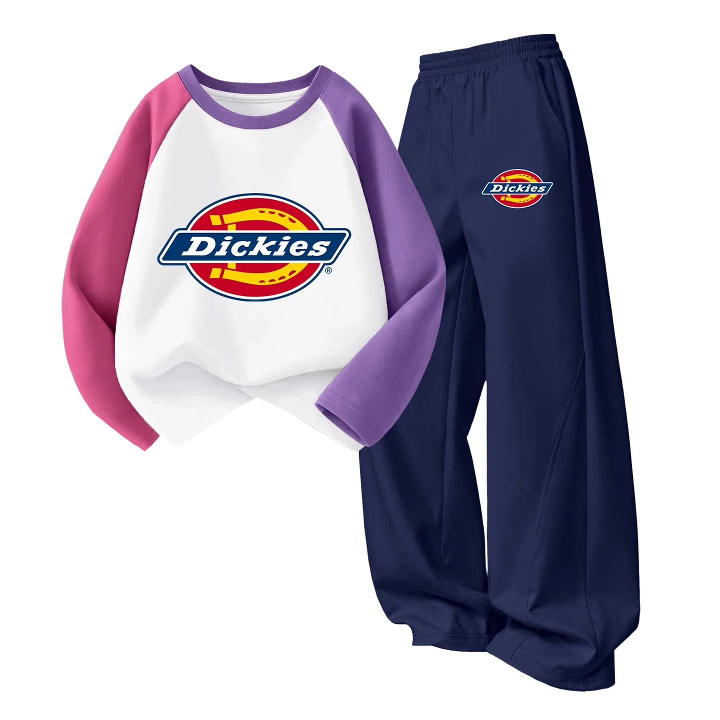 Детский спортивный комплект с логотипом S Logo Rose Purple+S Logo Navy Blue, Dickies