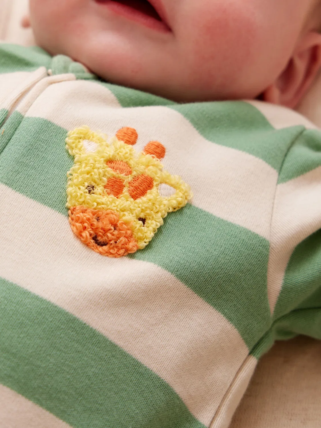 Комбинезон с аппликацией жирафа, JoJo Maman Bébé, зеленый — фото 2