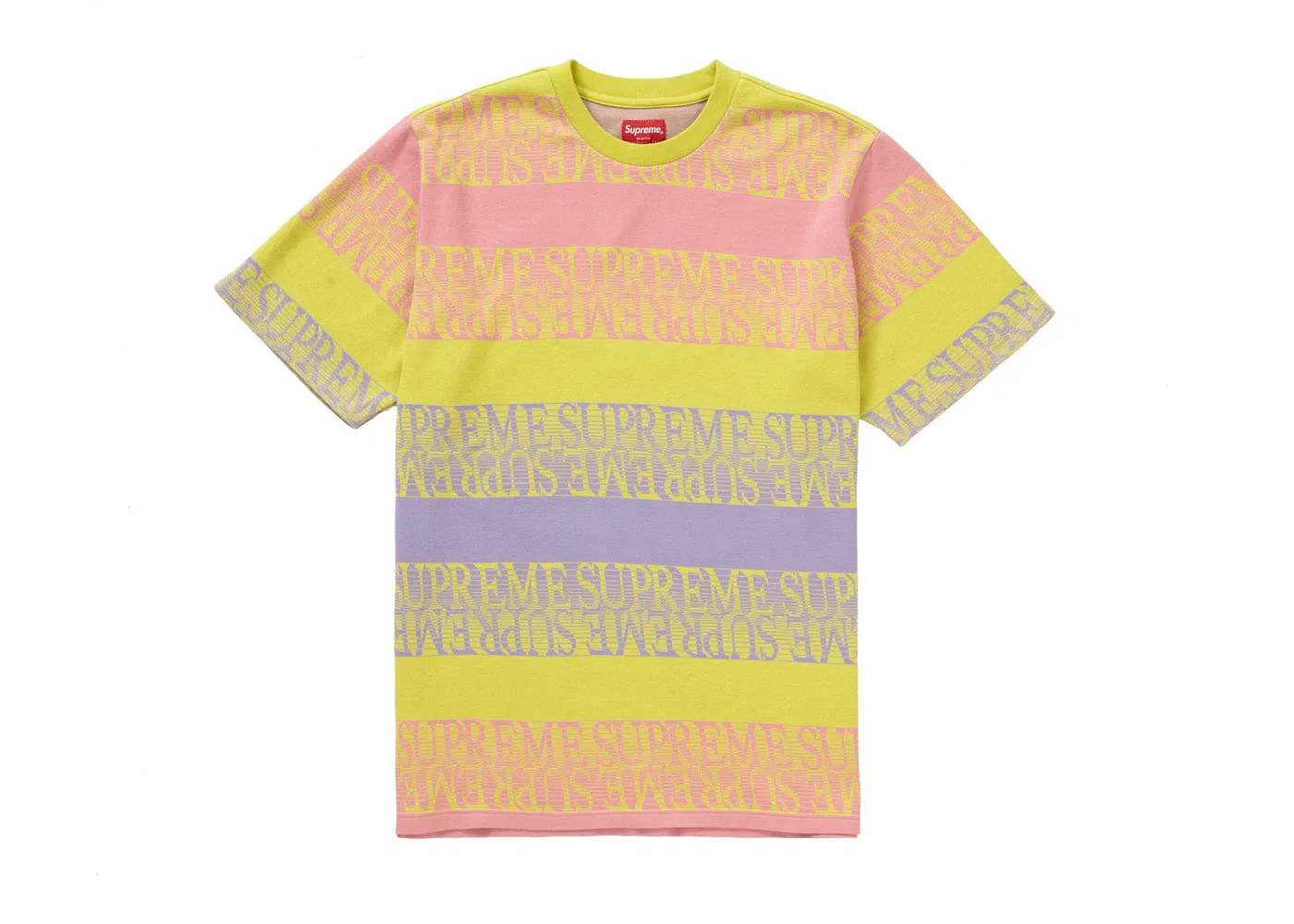 Мужская футболка с полосатым жаккардовым принтом Text Stripe Jacquard Supreme, желтый