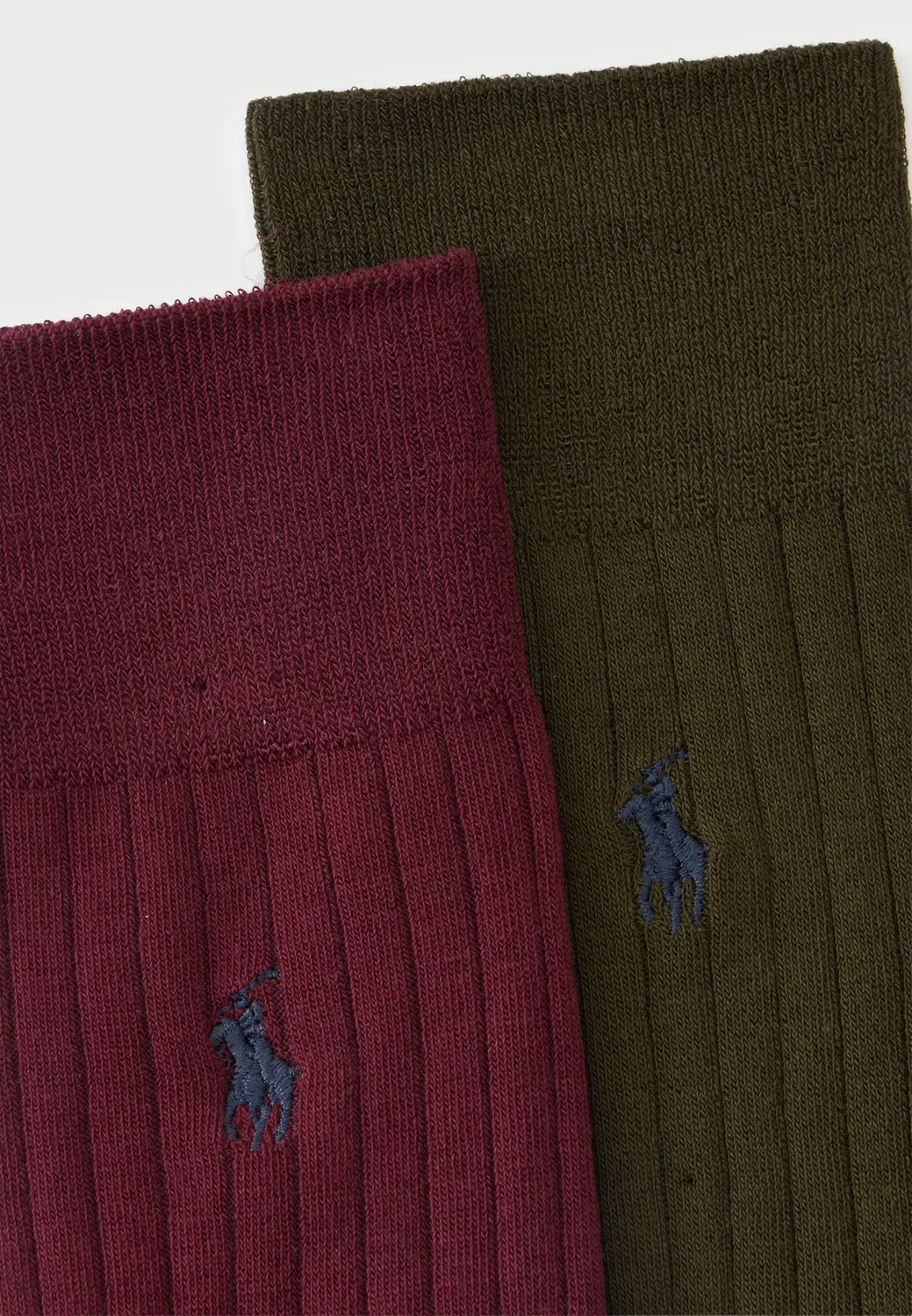 Ребристые носки из хлопковой смеси (2 шт.) - носки Polo Ralph Lauren, Bordeaux — фото 2