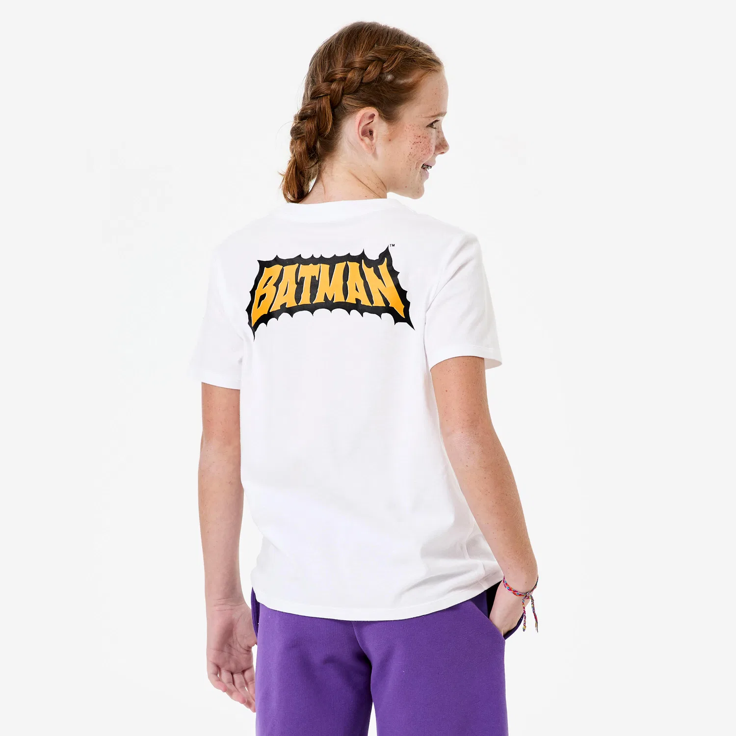 Детская футболка с принтом Batman Decathlon, Ultraweiß Currygelb — фото 4