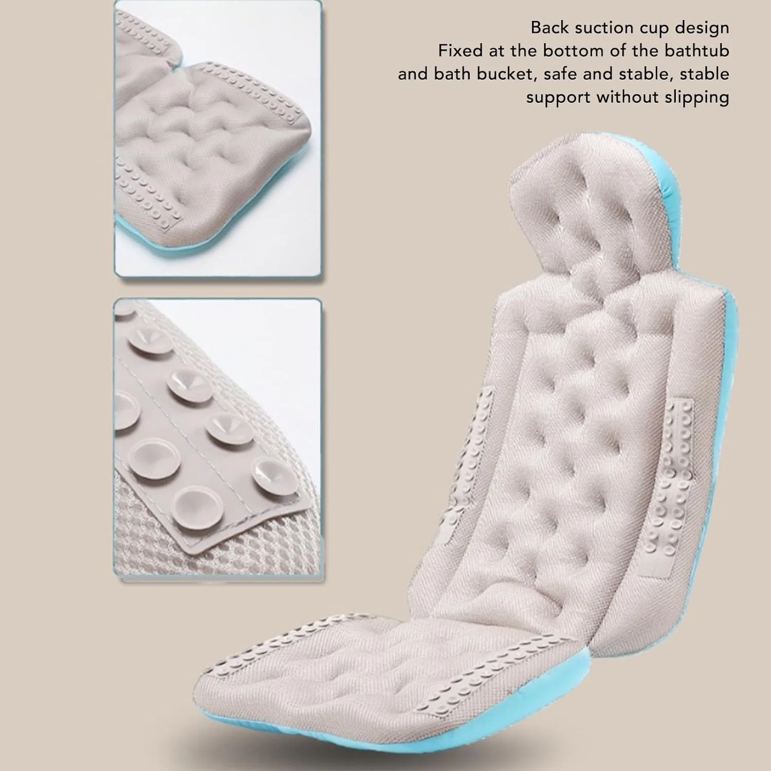 Ванная подушка для всего тела Memory Foam Gucagle, 90 см, Синий — фото 2