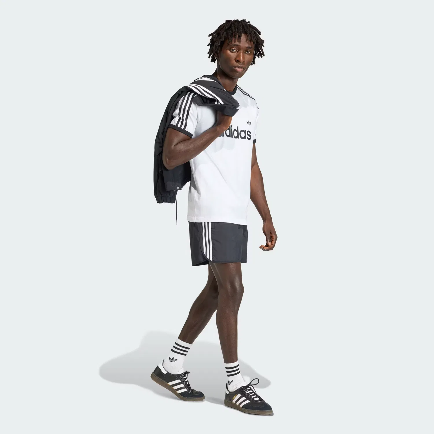 Мужские шорты на завязках Sprinter Adidas Originals, черный — фото 4