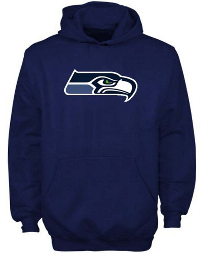 

Флисовая толстовка с логотипом Big Boys College Seattle Seahawks Primary Outerstuff, синий