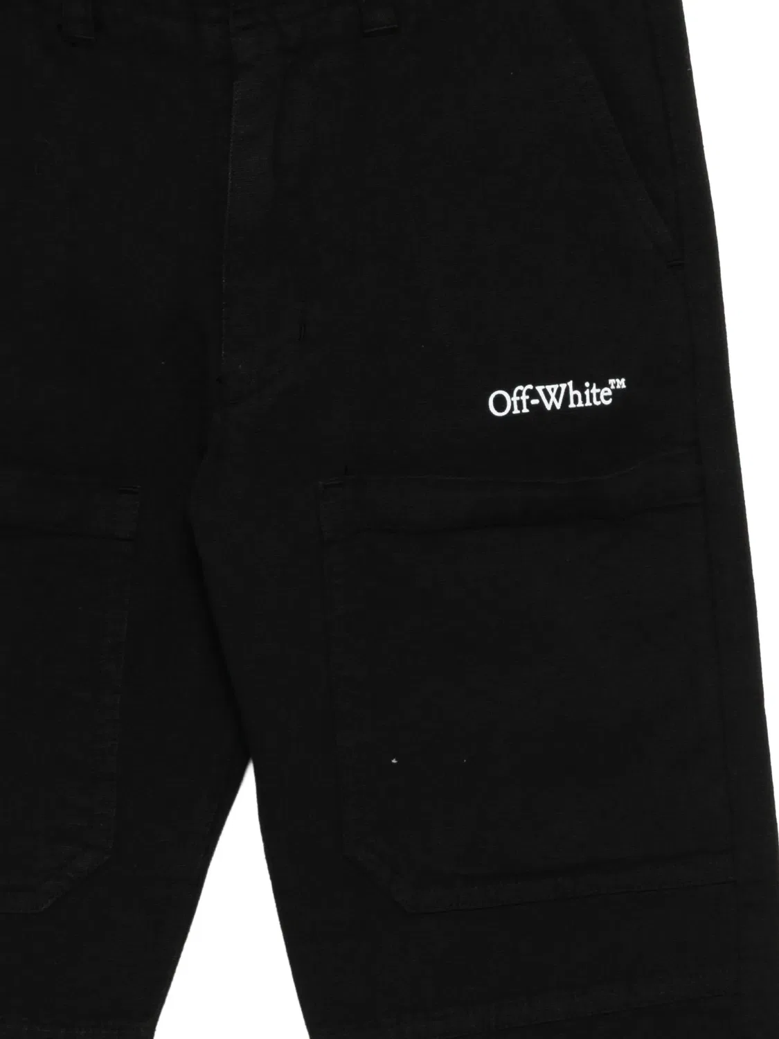 Брюки карго с вышитым логотипом, Черные OFF-WHITE, черный — фото 2
