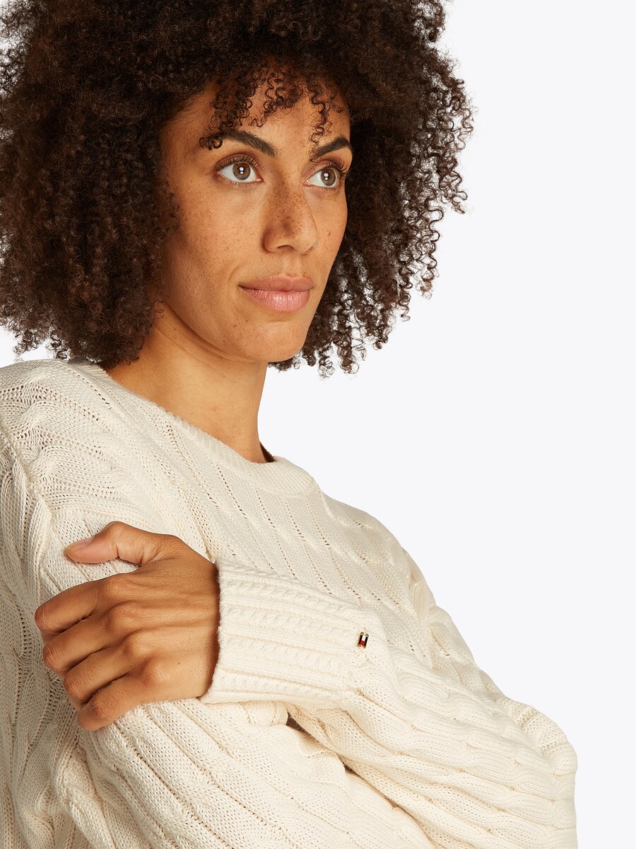 Базовый свитер TOMMY HILFIGER Sweater, цвет light yellow — фото 4