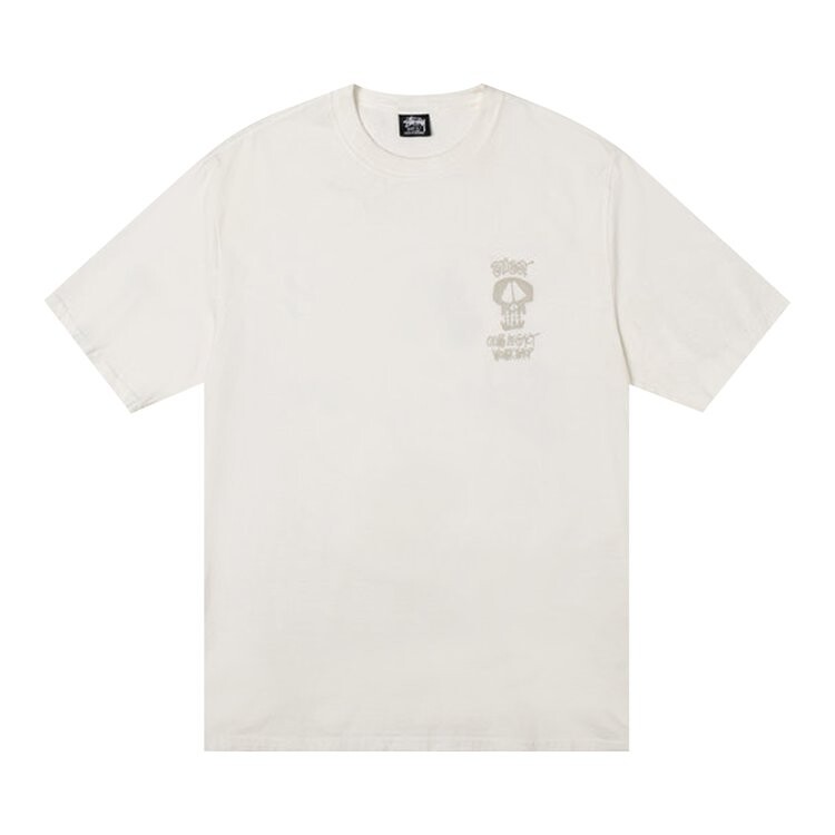 

Футболка Stussy x Our Legacy Work Shop Surf Skull Pigment Dyed Tee 'Natural', белый