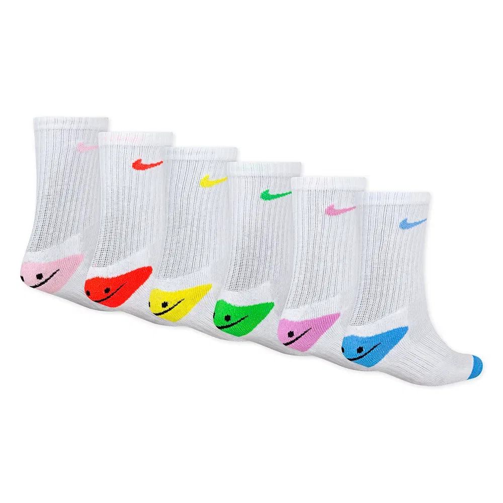 Носки Nike Nhn Smiley Crew, 6 пар, белый — фото 2