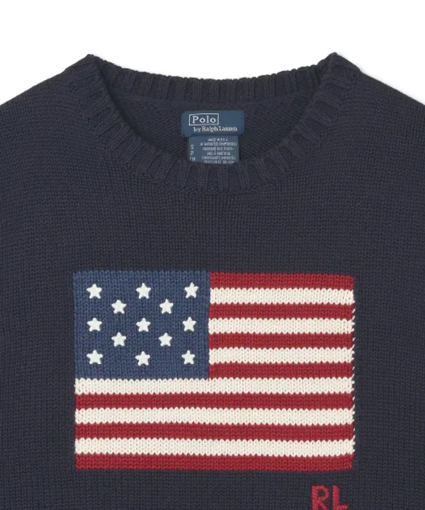 Свитер с флагом W, Polo Ralph Lauren, Navy — фото 3