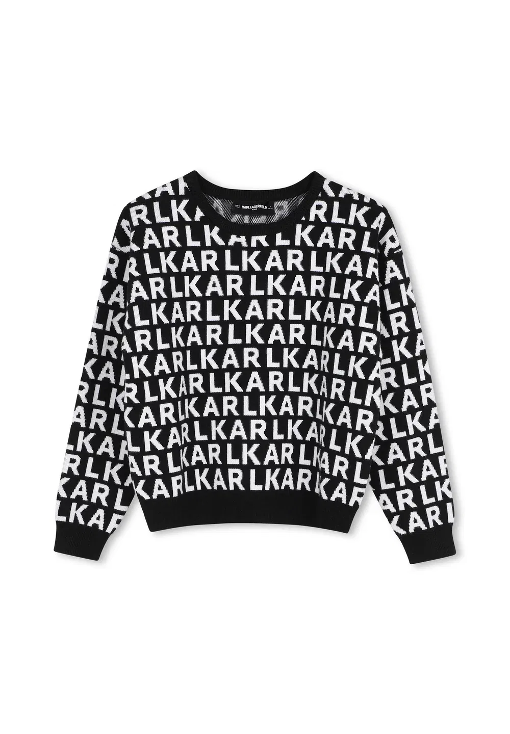 Pull manches longues - jumper Karl Lagerfeld Kids, Noir Blanc