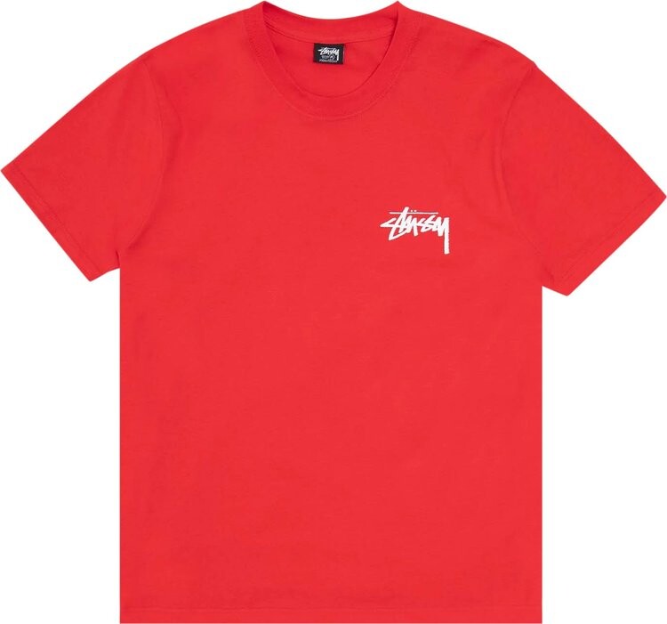 Футболка Stussy Fuzzy Dice Tee 'Red', красный — фото 2