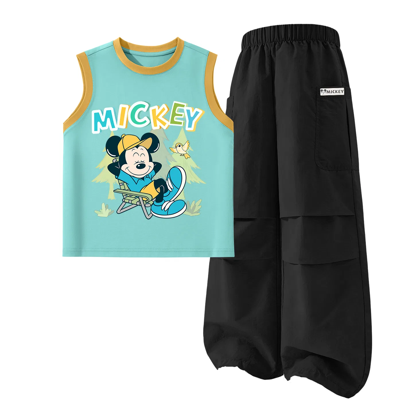 Детский спортивный костюм с круглым вырезом, Disney, Dini Heart Loop Yellow Purple — фото 3