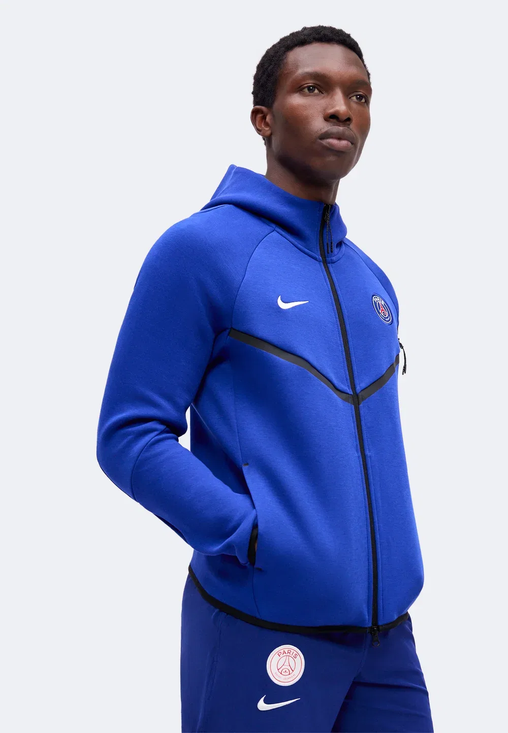Толстовка PSG - тренировочная куртка Nike Performance, Old Royal/White — фото 4