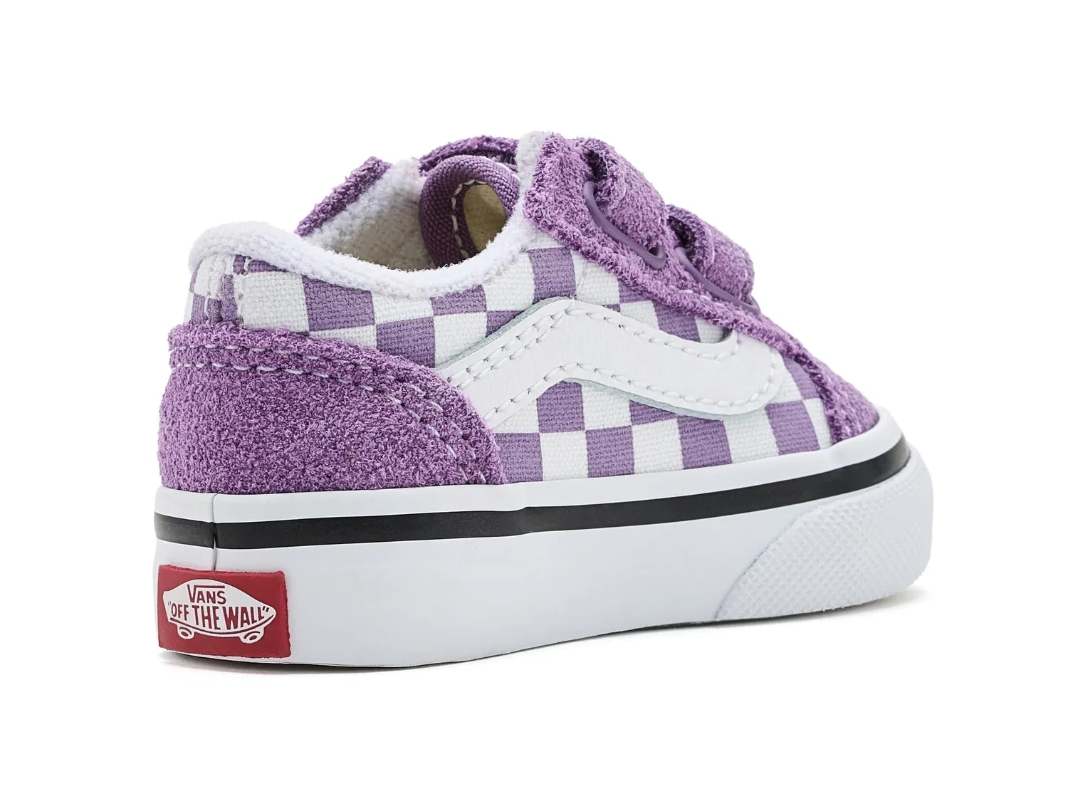 Кроссовки Old Skool V (для младенцев и малышей) Vans Kids, Color Theory Checkerboard Prism Purple — фото 4
