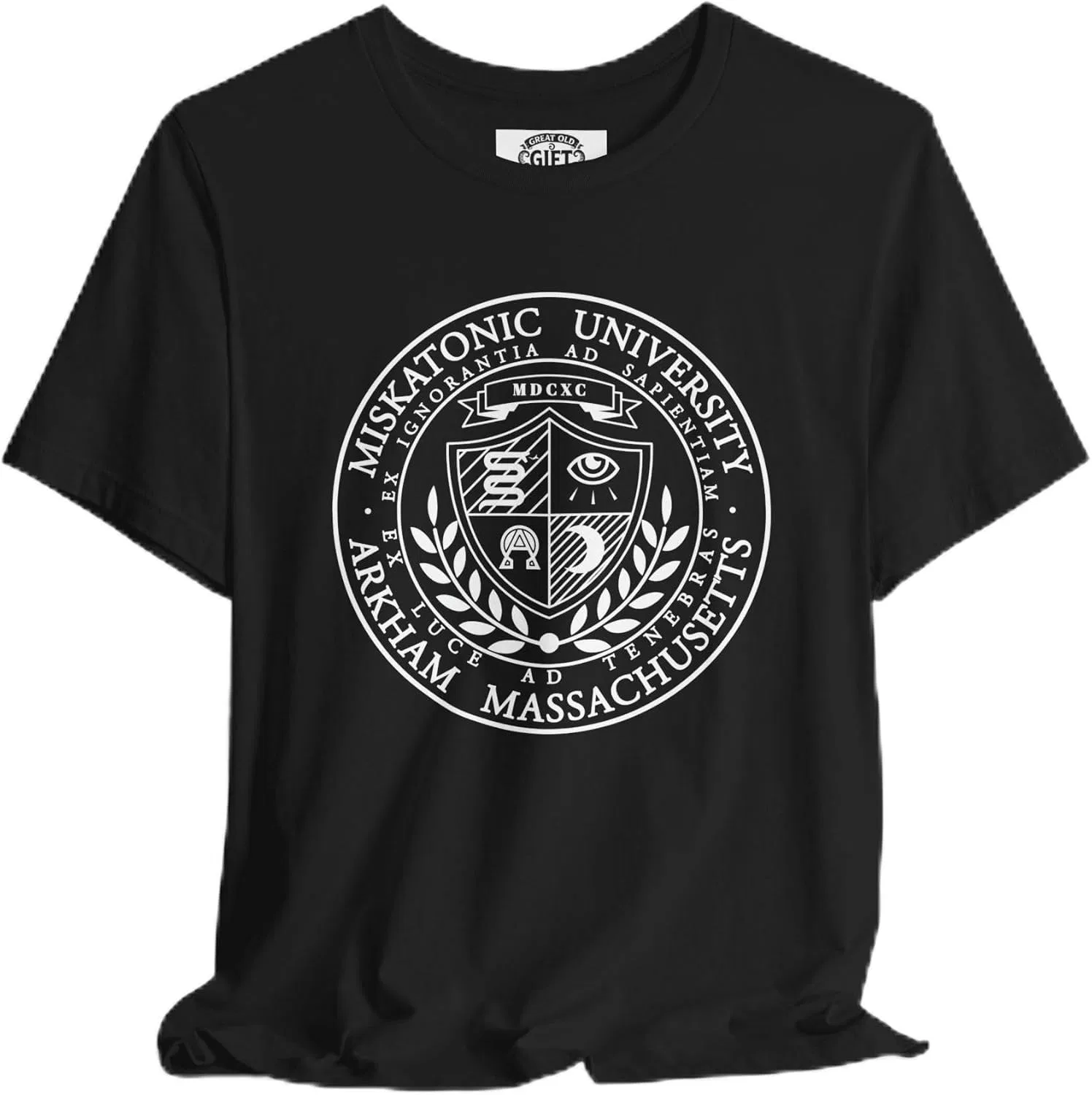 Футболка с принтом Cthulhu Miskatonic University Bella+canvas, Black