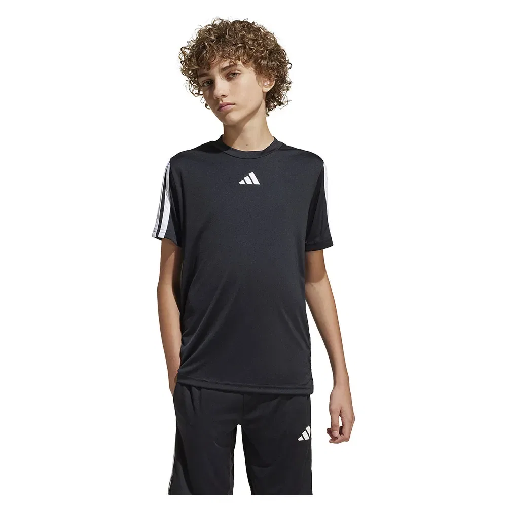 Футболка с коротким рукавом Train Essentials 3 Stripes Adidas, черный