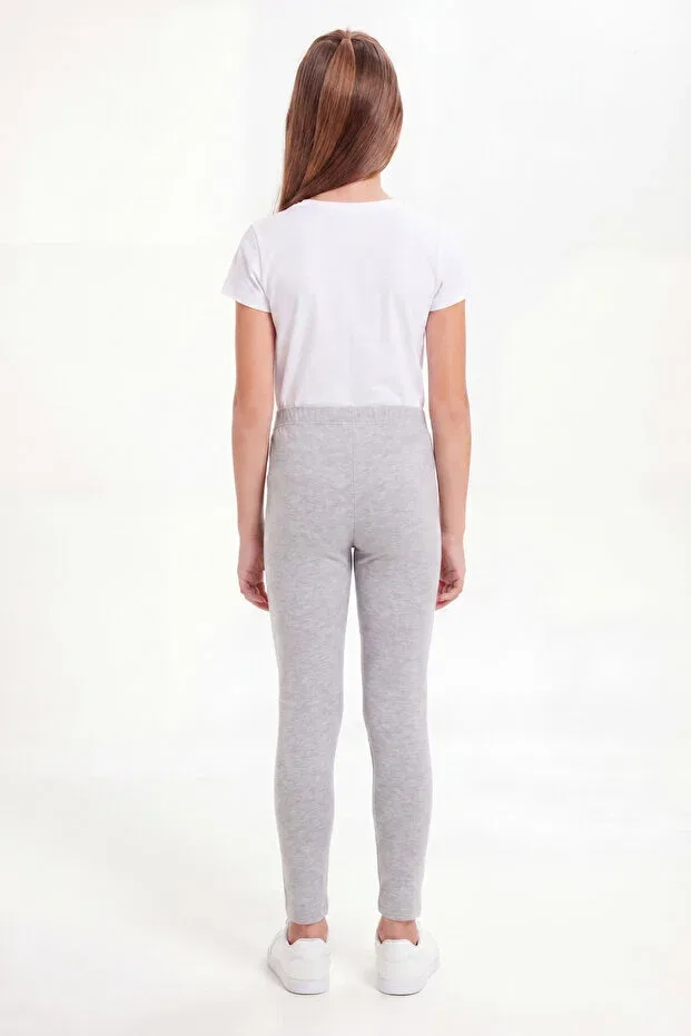 Детские леггинсы для девочек хлопковые Basics Arma Yıldız, Gray — фото 4