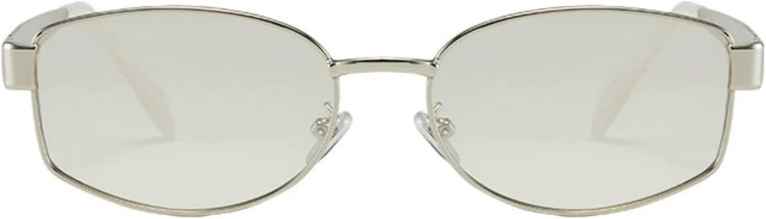 

Солнцезащитные очки Willochra Retro необычной формы, узкие, модные, винтажные, многоугольные, маленькие, с металлической оправой и защитой от УФ-излучения, C3