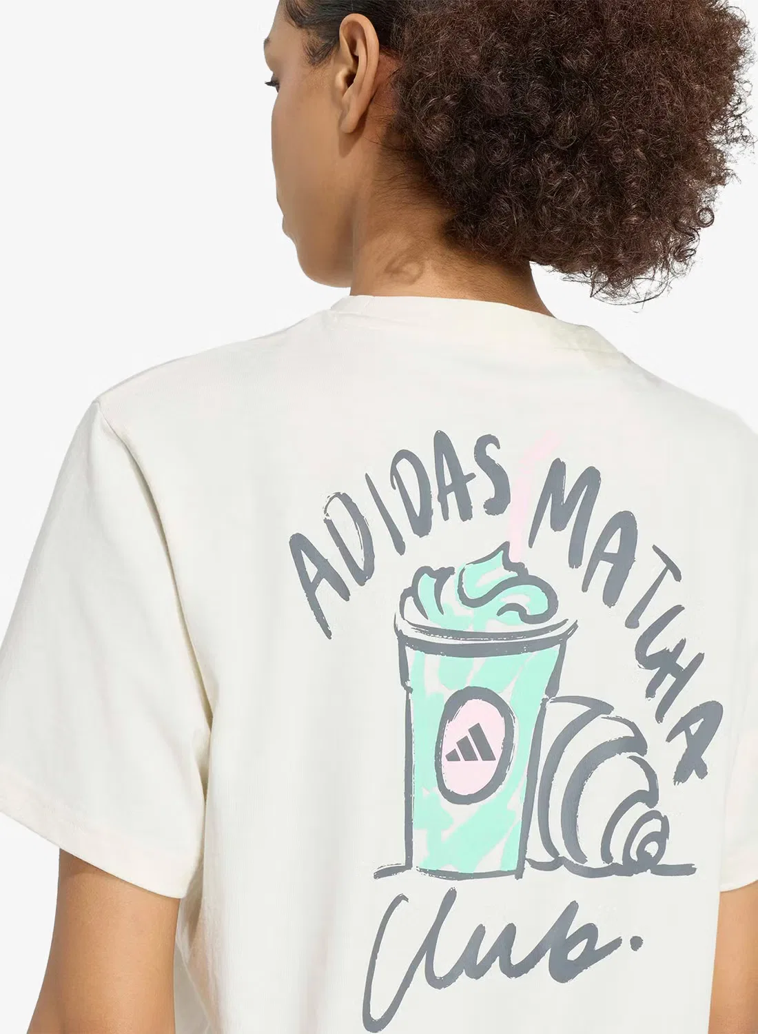 Футболка свободного кроя с принтом Food loose graphic Adidas, белый — фото 4