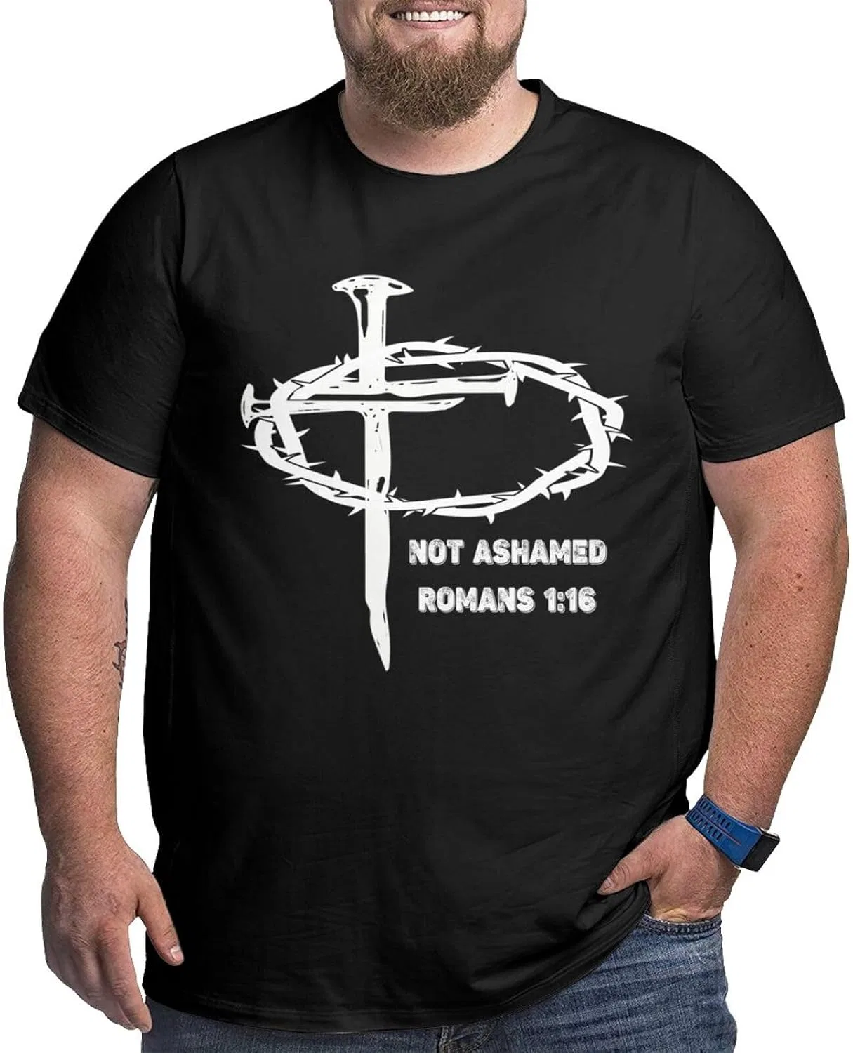 Мужская футболка с принтом Jesus Nail Cross