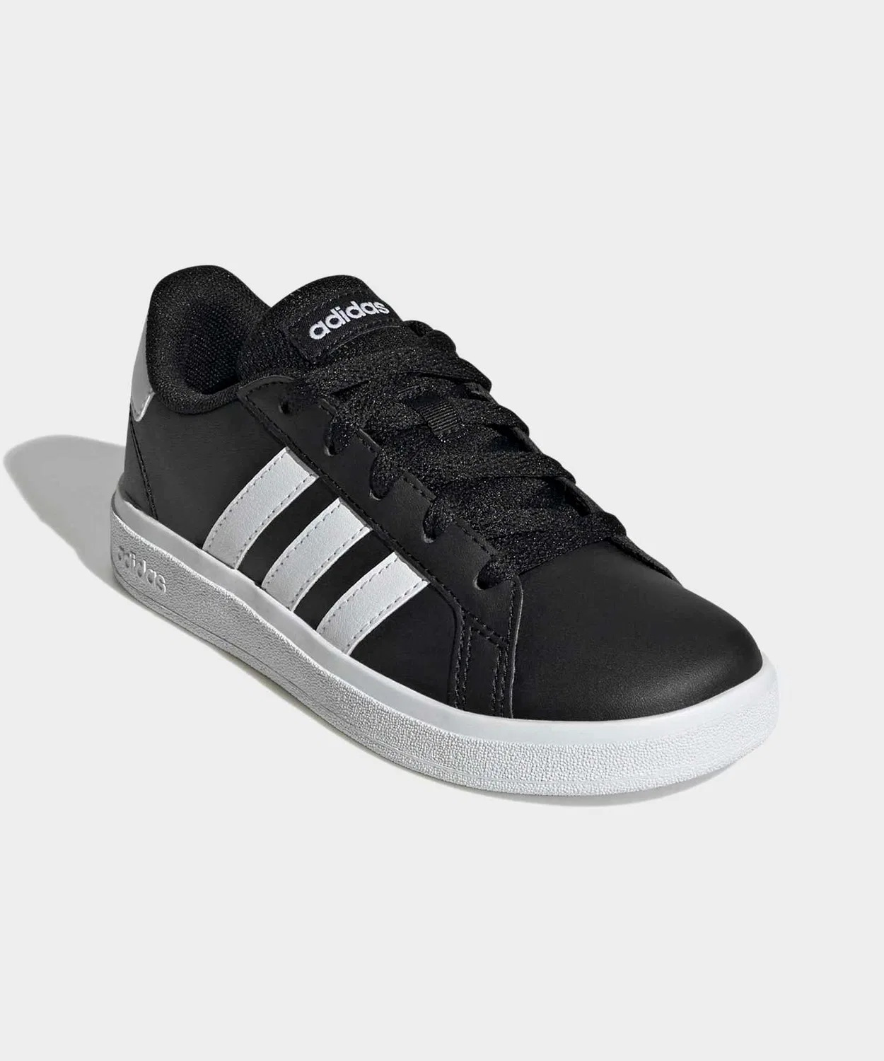 Детские кроссовки с закрытой шнуровкой GrandCourt Lifestyle Tennis Lace-Up Adidas, Black/White — фото 4