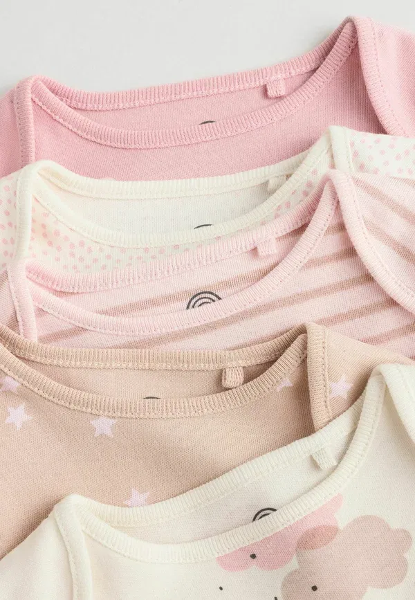 Комплект из 5 боди с длинным рукавом Regular fit - long sleeve 5 pack Next, pink, розовый — фото 4