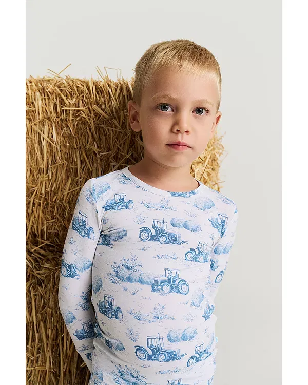 Детское пижамное комплект для мальчиков Hudson Classic Pajama Set Posh Peanut, синий — фото 3