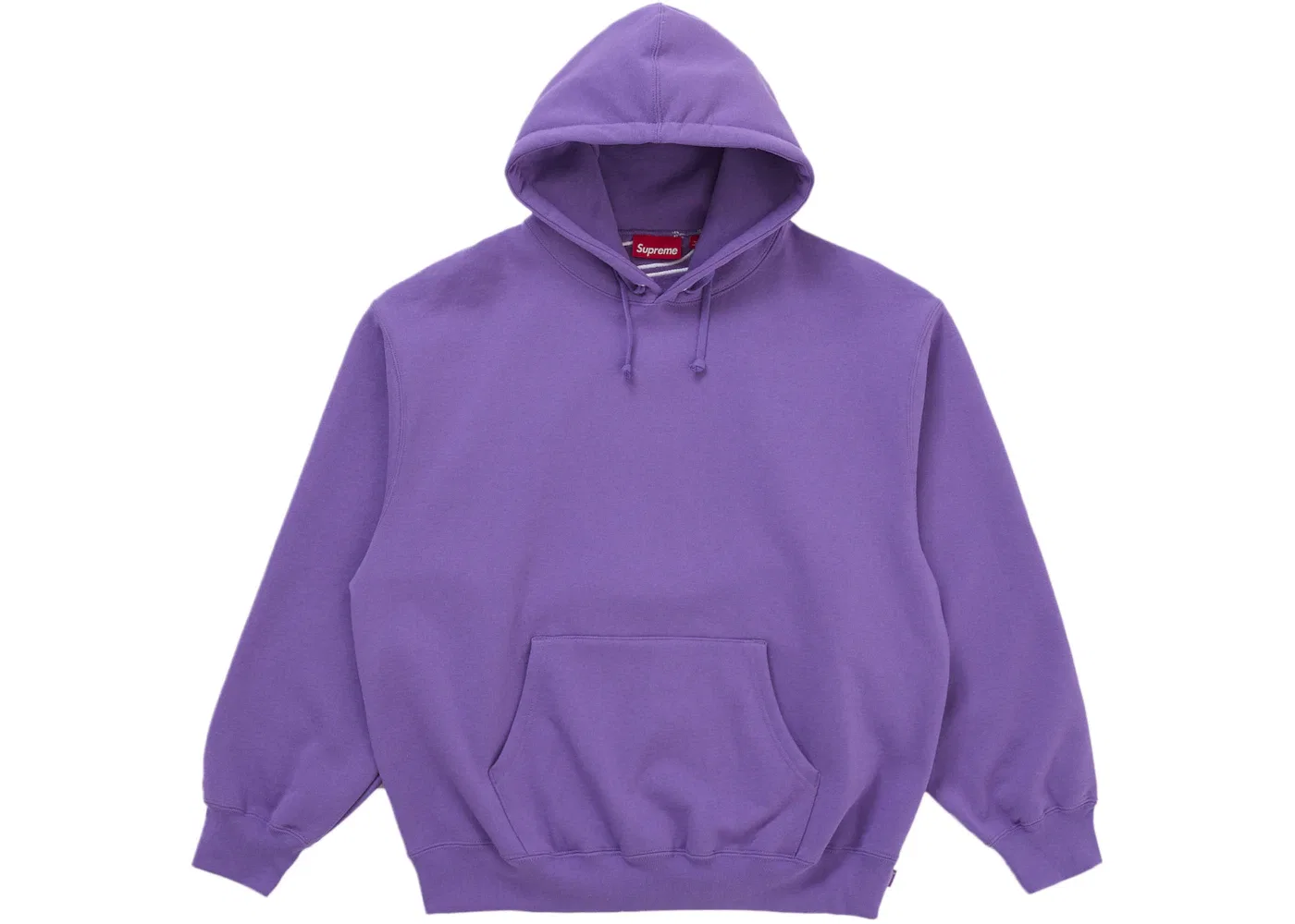 Мужская худи с сатиновой аппликацией Supreme Sweatshirt (FW25), Violet
