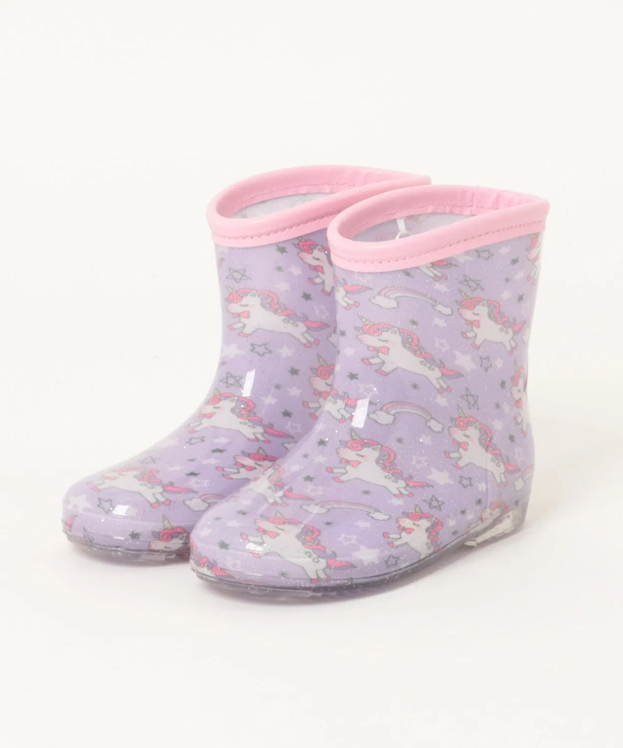 Детские сапоги дождевые с принтом Unicorn Shoe Plaza, Purple