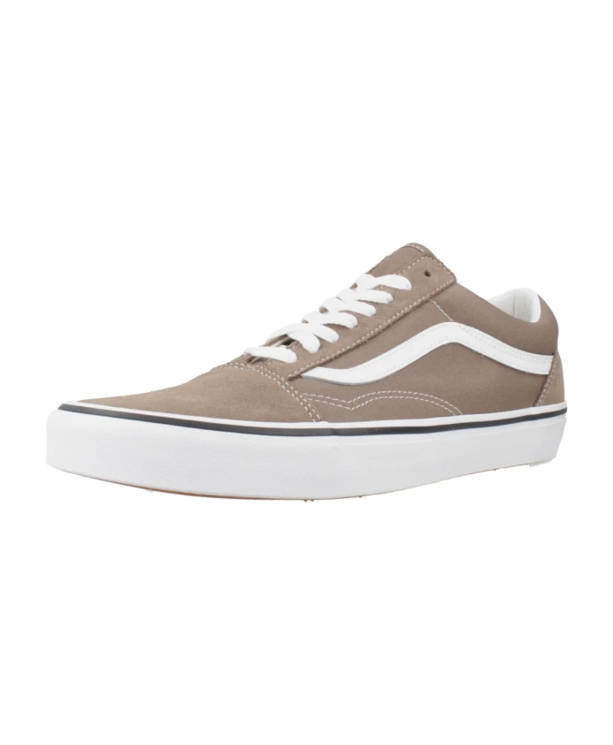 Кожаные кроссовки в стиле олдскул Vans, коричневый — фото 2