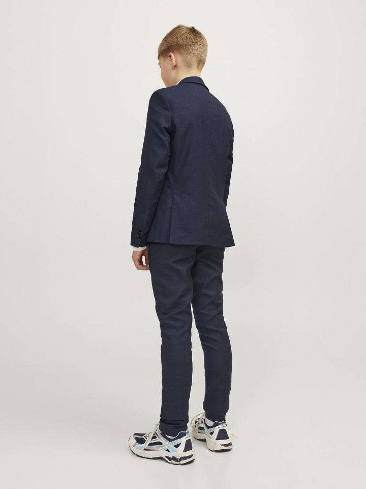 JACK & JONES Junior Однобортный пиджак темно-синего цвета — фото 4