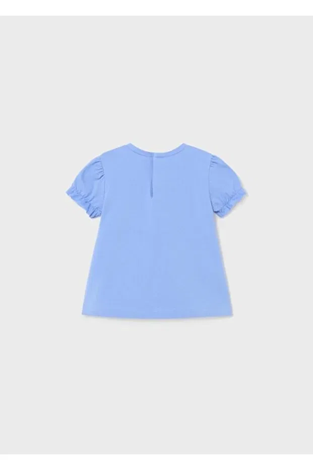 Детская футболка для девочек хлопковая Mayoral, Navy Blue — фото 2