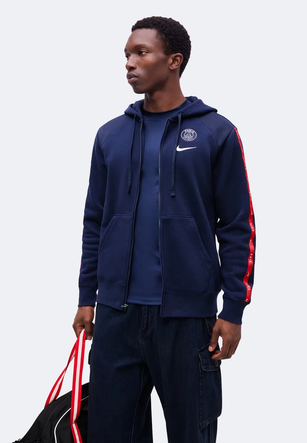 Худи ПСЖ - клубная одежда Nike Performance, College Navy/White — фото 4
