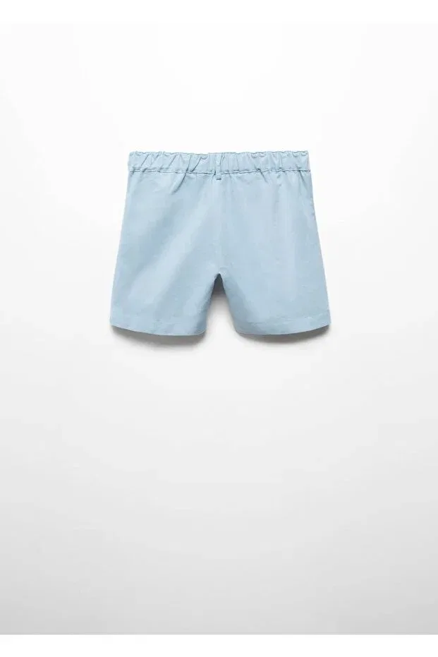 Детские шорты для мальчиков хлопковые Mango Kids, Sky Blue — фото 2