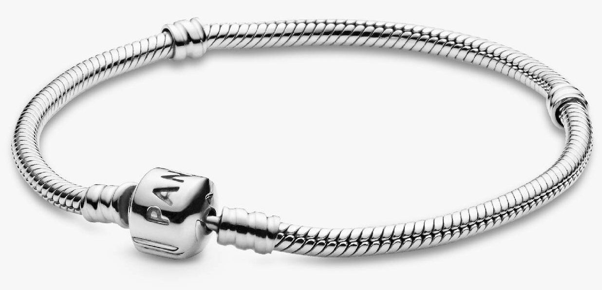 

Браслет Pandora Moments Barrel Clasp Snake, серебро