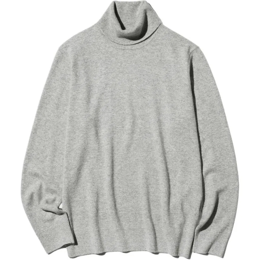 Мужской кашемировый свитер с умеренным кроем 03 Gray UNIQLO, Серый