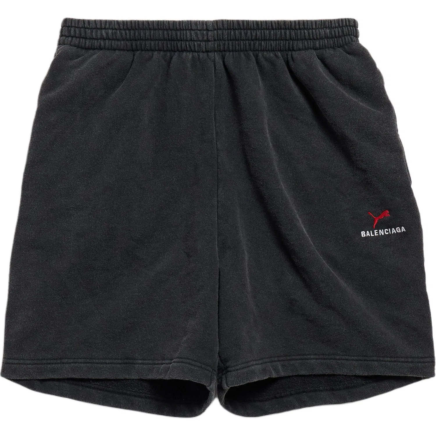 Мужские шорты свободного кроя с принтом x PUMA FW25 Casual Shorts Loose Fit Balenciaga, Faded Washed Black