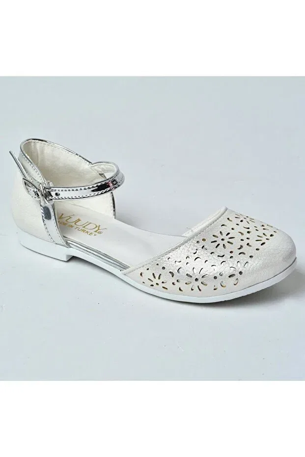Детские балетки для девочек из искусственной кожи Vuddy, White